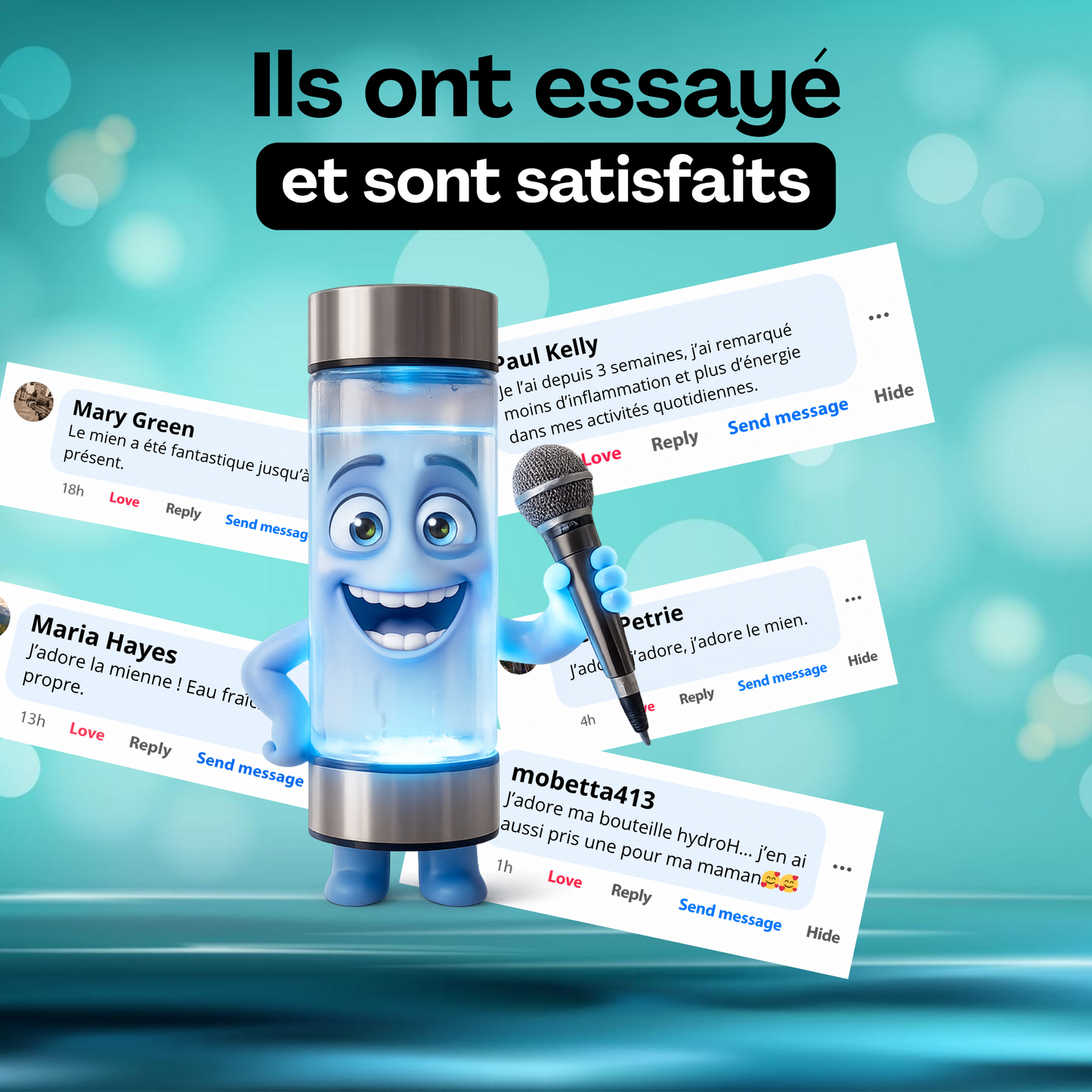 Bouteille d'eau à hydrogène-VitHydra